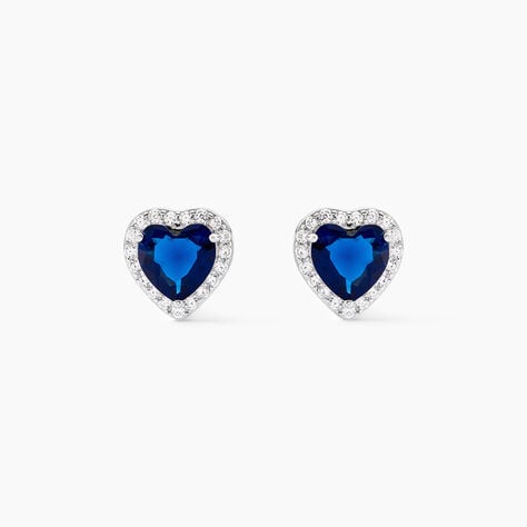 Boucles D'oreilles Puces Argent Blanc Sphinx Pierre - Puces Femme | Marc Orian