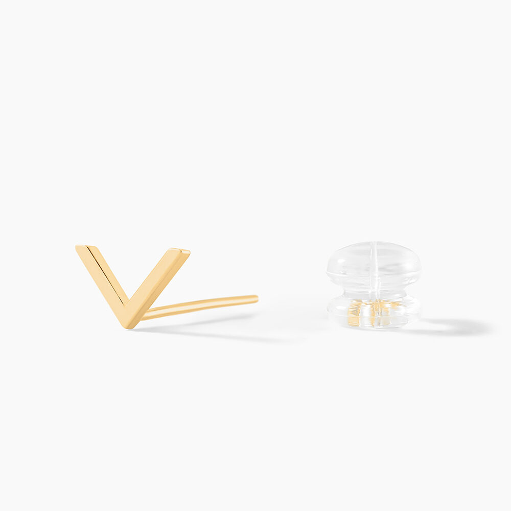 Boucles D'oreilles Puces Ella Or Jaune - Puces Femme | Marc Orian