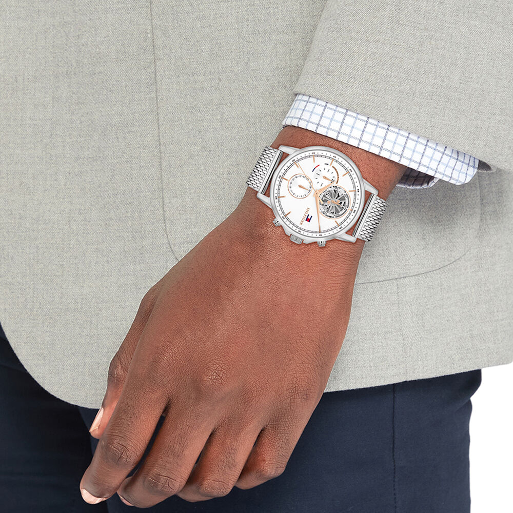 Montre Tommy Hilfiger Stewart Blanc - Fête des pères Homme | Marc Orian