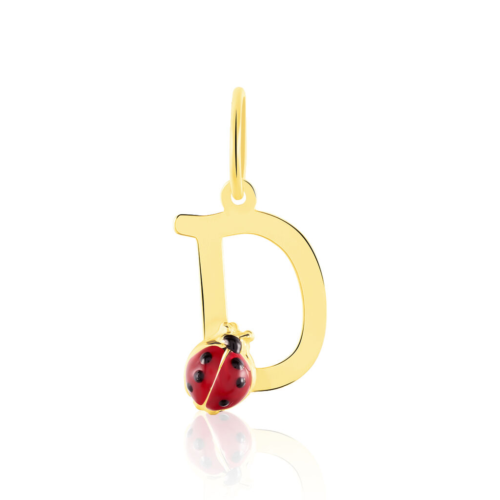Pendentif Helidie Coccinelle Lettre Or Jaune - Pendentifs Enfant | Marc Orian