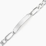 Bracelet Identit&eacute; Vila Maille Alternee 1/2 Argent Blanc - Gourmettes Homme | Marc Orian