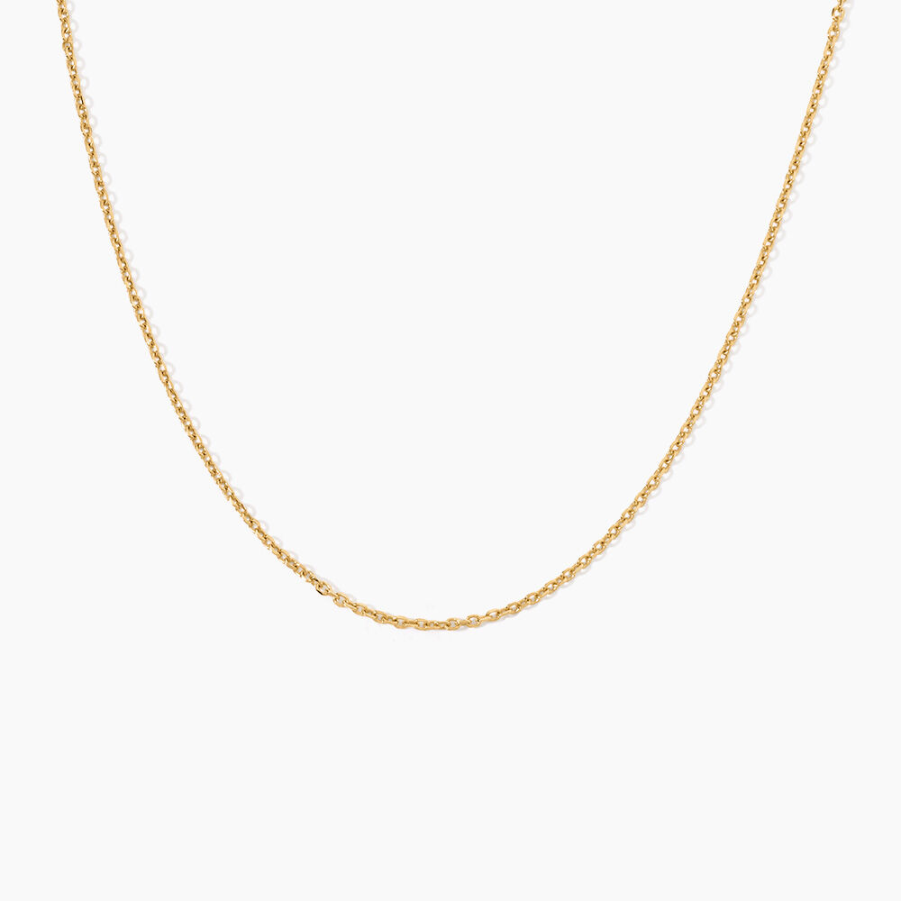 Chaine Igoa Maille Forcat Diamantee Argent Dor&eacute; A L'Or 750/1000 - Chaines Unisex | Marc Orian