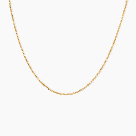 Chaine Igoa Maille Forcat Diamantee Argent Dor&eacute; A L'Or 750/1000 - Chaines Unisex | Marc Orian