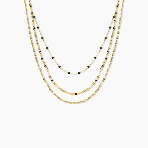 Collier Amala Acier Jaune Verre - Colliers avec pierres Femme | Marc Orian