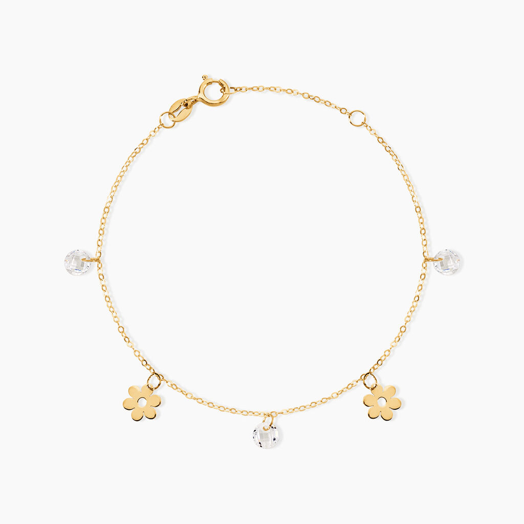 Bracelet Marganita Or Jaune Oxyde De Zirconium - Bracelets cha&icirc;nes Enfant | Marc Orian