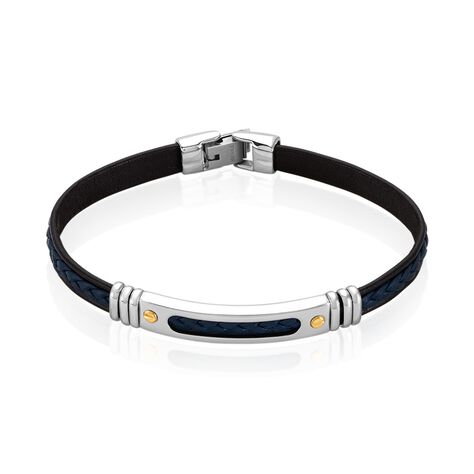Bracelet Jourdan Cuir Bleu - Bracelets cuir Homme | Marc Orian