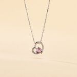 Collier Eliana Or Blanc Amethyste Et Oxyde De Zirconium - Colliers avec pierres Femme | Marc Orian