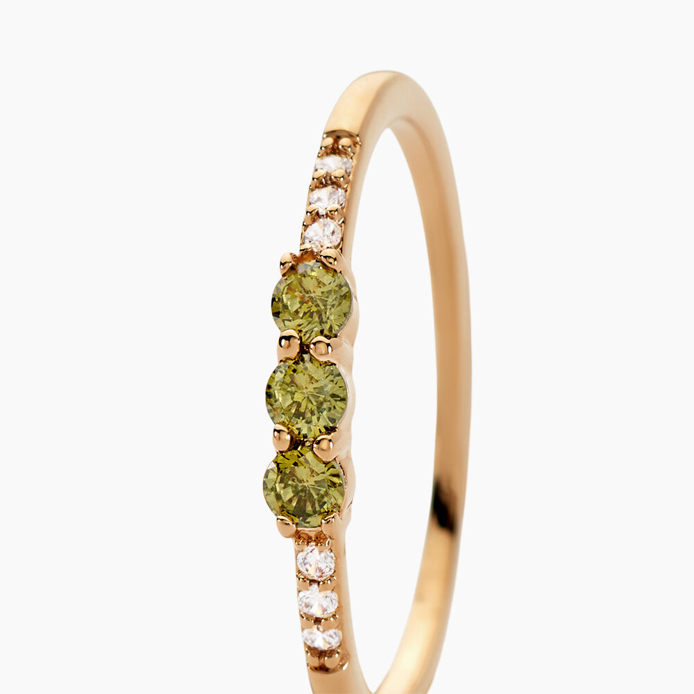 Bague Isaline Plaque Or Jaune Oxyde De Zirconium - Bagues fiançailles Femme | Marc Orian