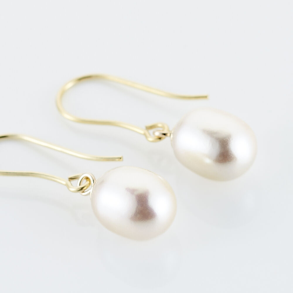 Boucles D'oreilles Pendantes Baroque Or Jaune Perle De Culture - Boucles d'oreilles mariage Femme | Marc Orian