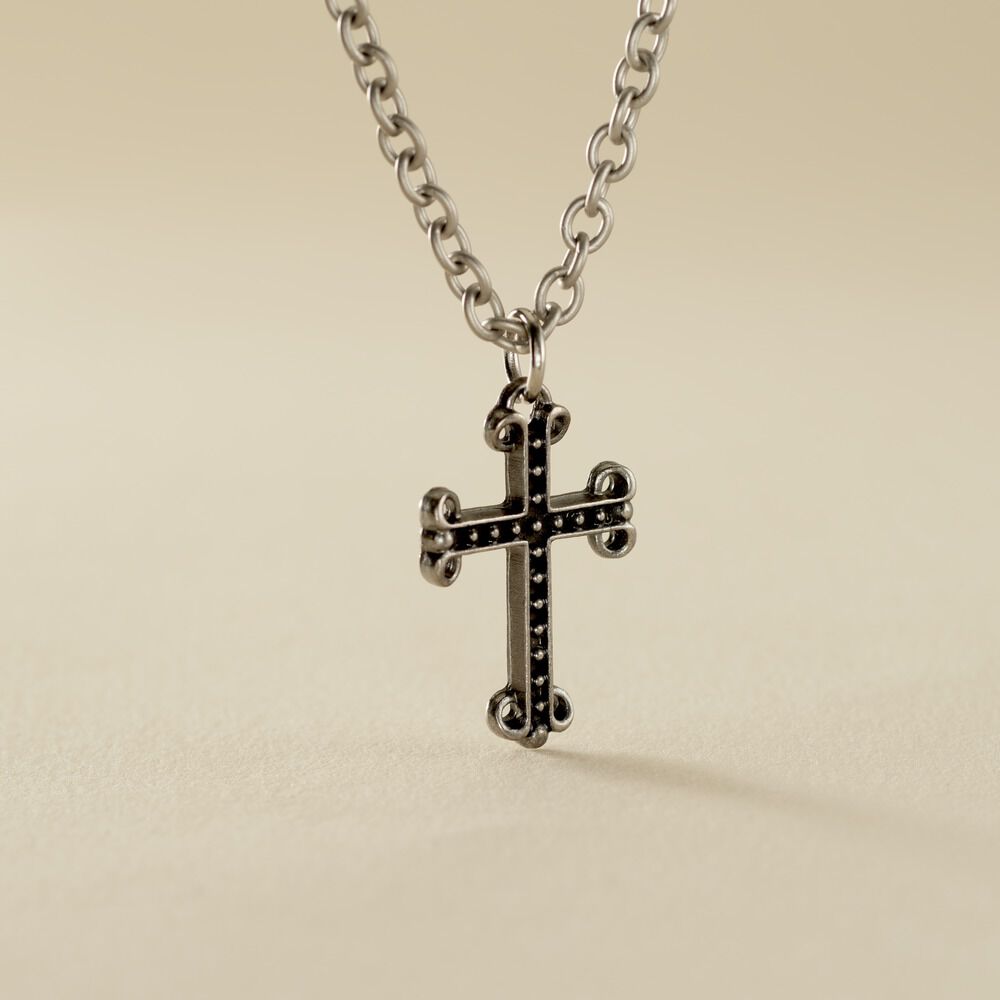 Collier Jodoc Acier Blanc - Colliers Homme | Marc Orian