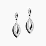 Boucles D'oreilles Pendantes Liv Argent Blanc Oxyde De Zirconium - Pendantes Femme | Marc Orian