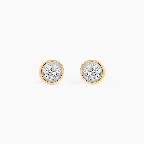 Boucles D'oreilles Puces Or Jaune Diamants - Puces Femme | Marc Orian