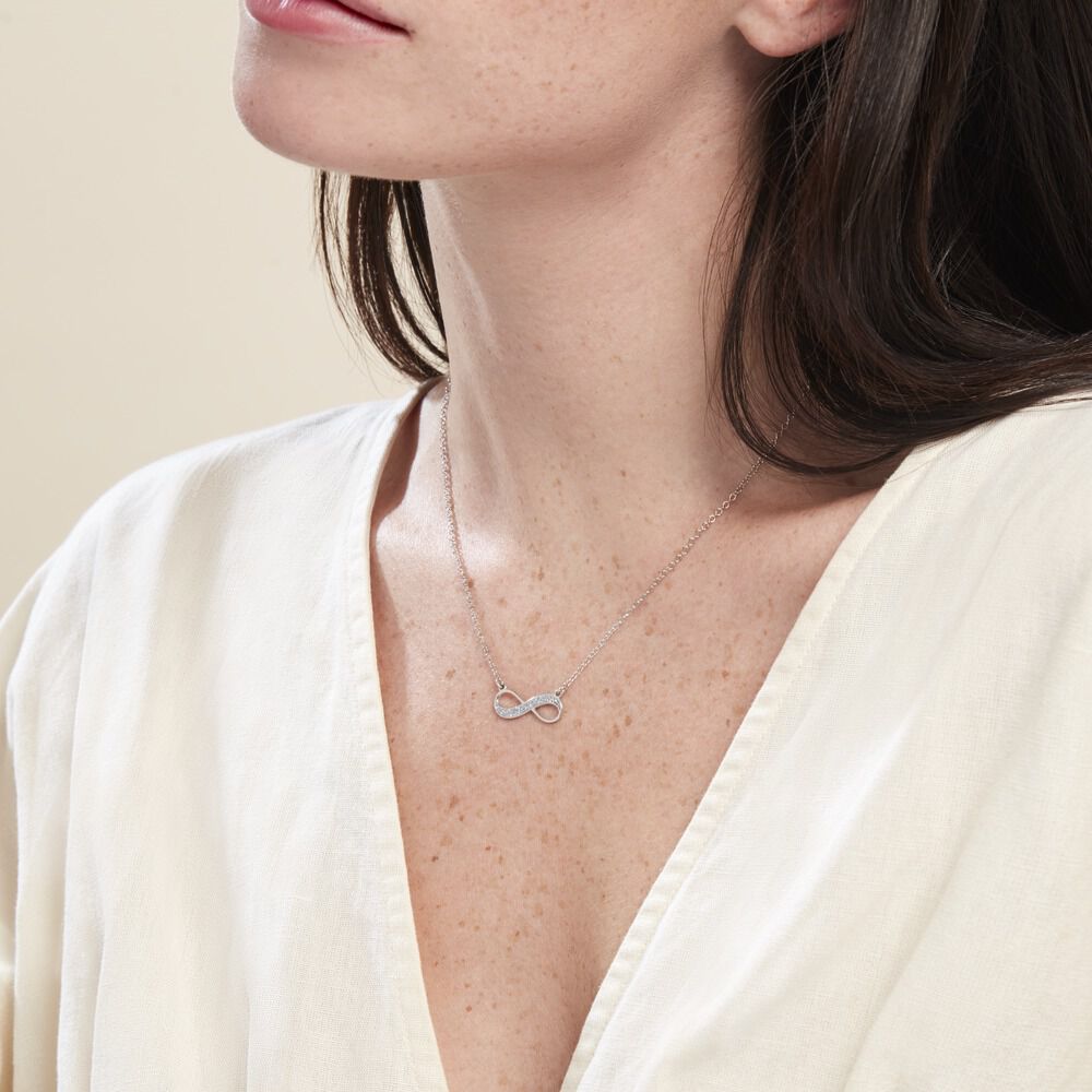 Collier Zelma Argent Blanc - Colliers Femme | Marc Orian