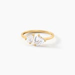 Bague Evika Argent Dor&eacute; A L'Or 750/1000 Oxyde De Zirconium - Bagues avec pierre Femme | Marc Orian