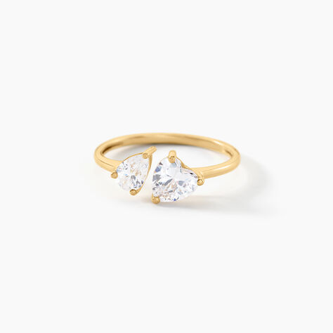 Bague Evika Argent Dor&eacute; A L'Or 750/1000 Oxyde De Zirconium - Bagues avec pierre Femme | Marc Orian