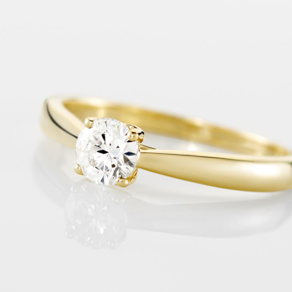 Solitaire Vicoeuria Ld Or Jaune Diamant Synthetique Blanc - Bagues Solitaire Femme | Marc Orian