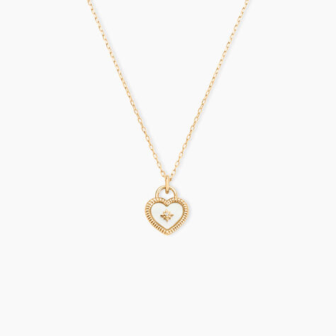 Collier Bronte Or Jaune Nacre Diamant - Colliers avec pierres Femme | Marc Orian