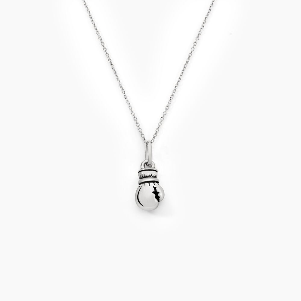 Pendentif Oskar Argent Blanc - Bijoux fantaisie Homme | Marc Orian