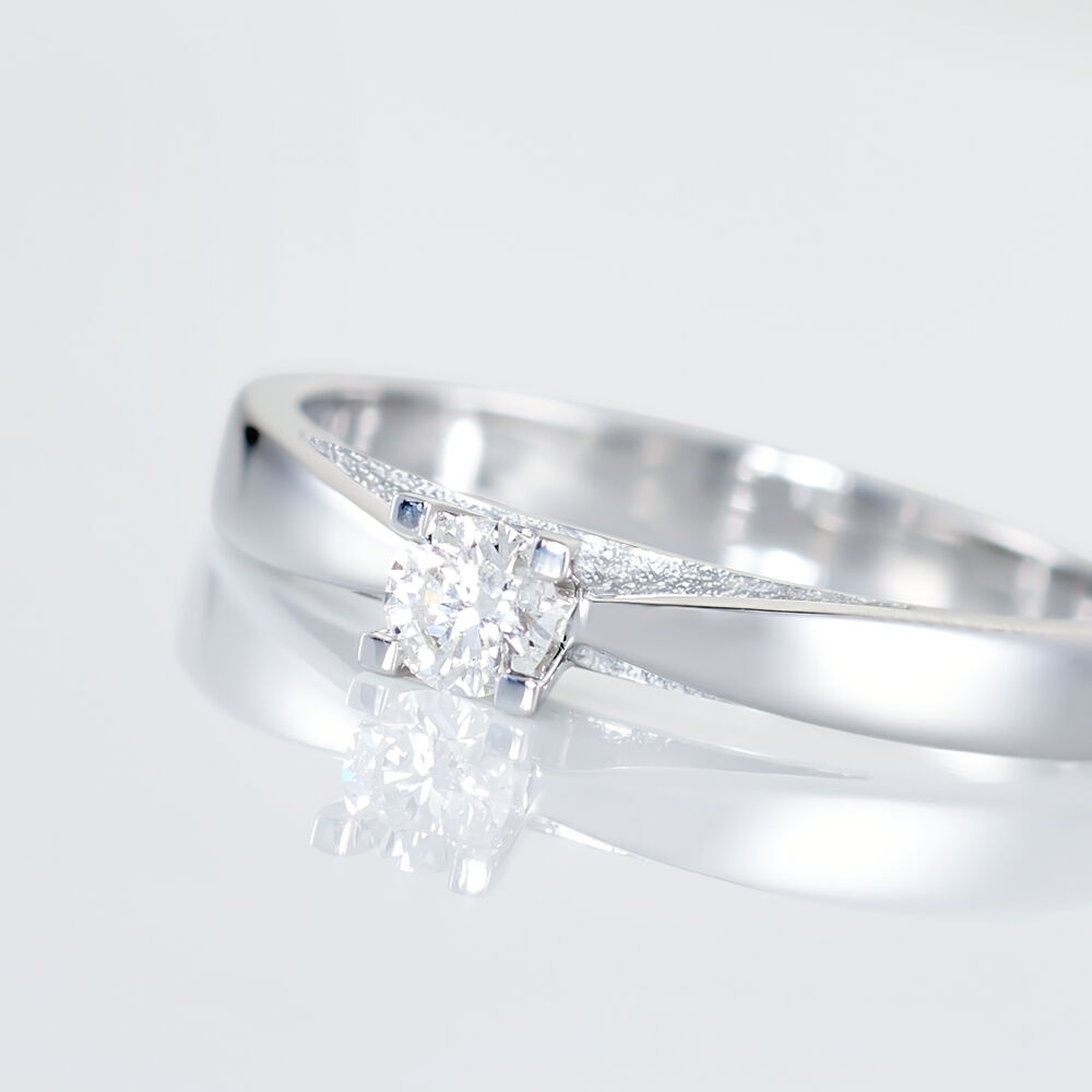 Bague Solitaire Tahyna Or Blanc Diamant - Solitaires Femme | Marc Orian