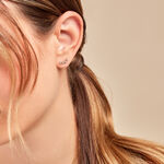 Boucles D'oreilles Puces Eva Acier Jaune Cristal - Puces Femme | Marc Orian