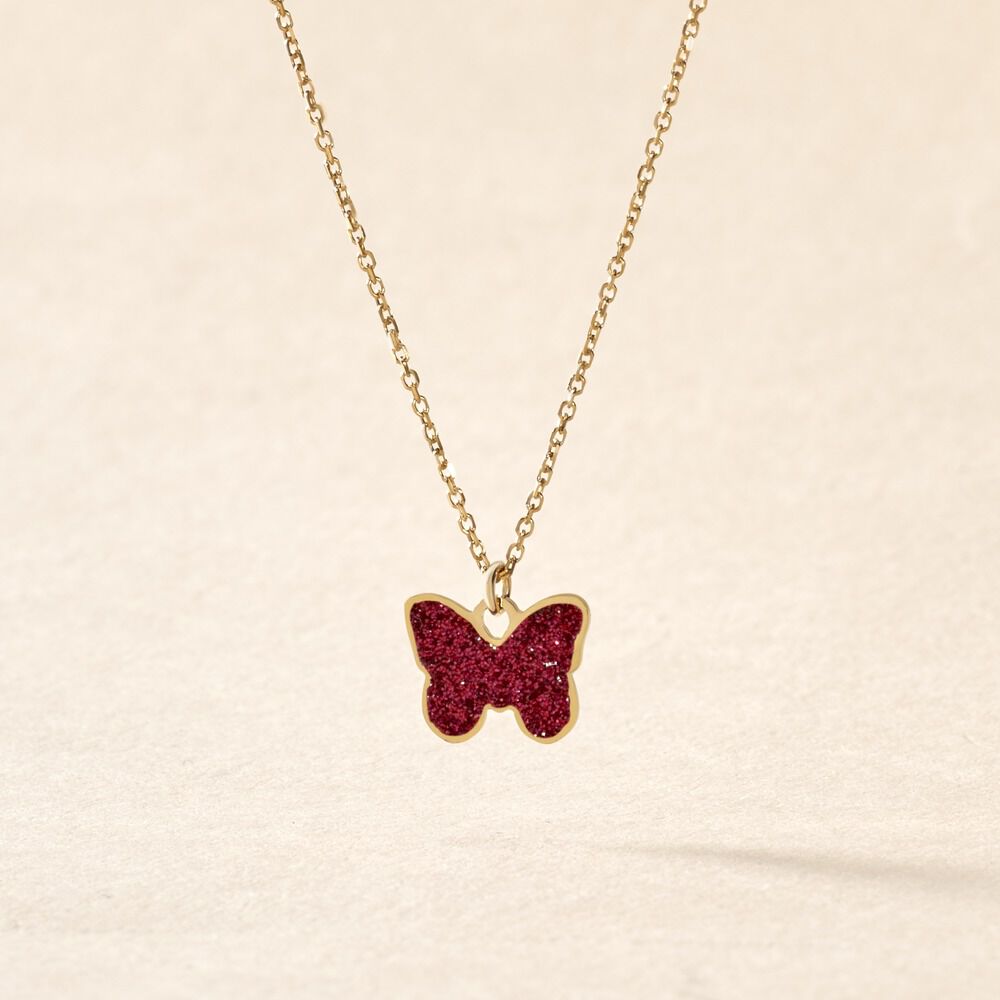 Collier Solena Papillon Or Jaune - Colliers ete Enfant | Marc Orian