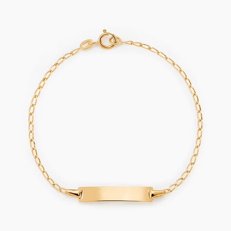 Bracelet Identit&eacute; Estella Maille Cheval Or Jaune - Gourmettes Enfant | Marc Orian