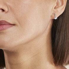 Boucles D'oreilles Pendantes Micheline Or Bicolore Oxyde De Zirconium - Boucles d'oreilles Pendantes Femme | Marc Orian