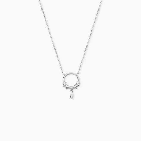 Collier Dhyana Argent Blanc - Colliers fantaisie Femme | Marc Orian