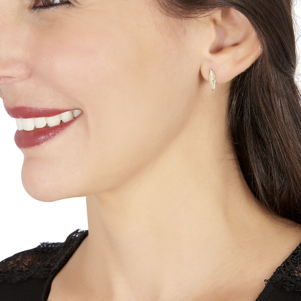 Boucles D'oreilles Puces Paola Or Jaune Diamant -  Femme | Marc Orian