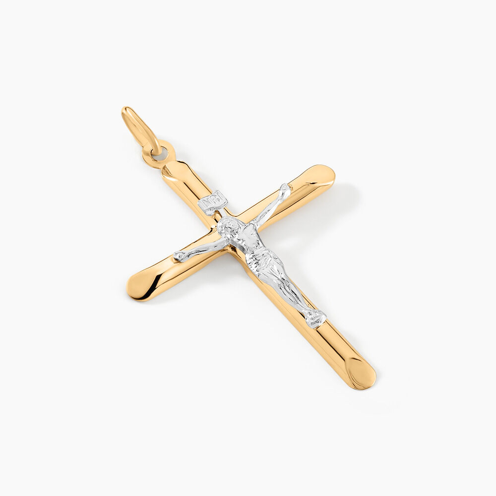 Pendentif Damian Croix Or Bicolore - Pendentifs Unisex | Marc Orian