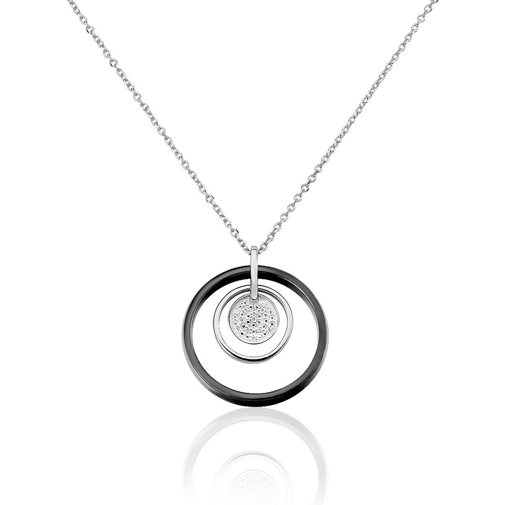 Collier Maia Argent Blanc Céramique Et Oxyde De Zirconium - Colliers avec pierres Femme | Marc Orian