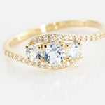 Bague Chloe Or Jaune Topaze Et Oxyde De Zirconium - Bagues pierres fines Femme | Marc Orian