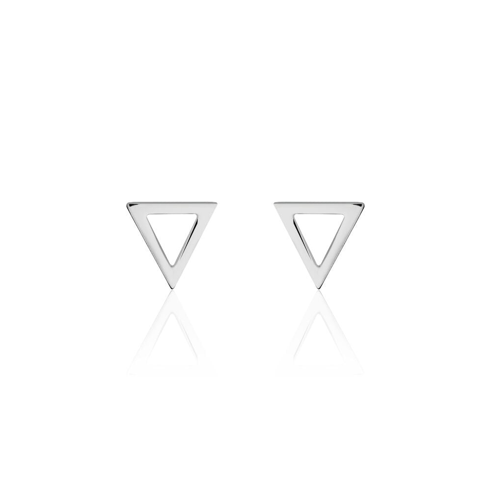 Boucles D'oreilles Puces Katie Argent Blanc - Puces Femme | Marc Orian