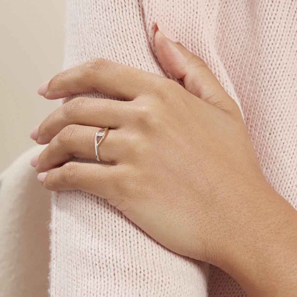 Bague Nohane Or Bicolore Diamant - Solitaires Femme | Marc Orian