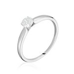Bague Solitaire Or Blanc Flora Diamant - Solitaires Femme | Marc Orian