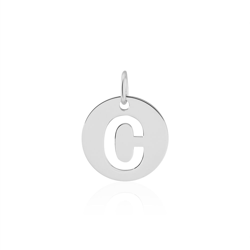 Pendentif Elio C Argent Blanc - Bijoux fantaisie Famille | Marc Orian