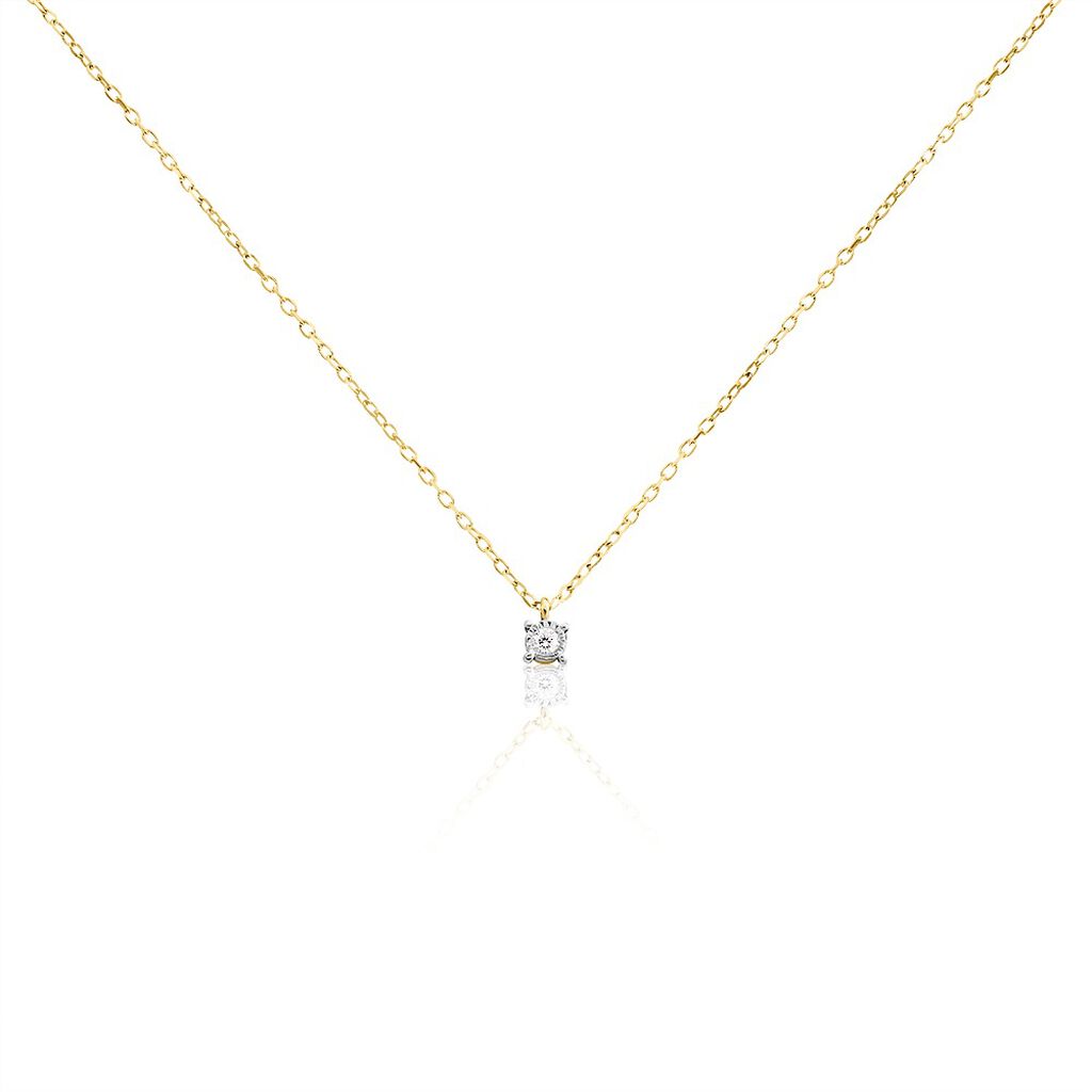 Collier Mei Or Jaune Diamant - Colliers solitaires Femme | Marc Orian