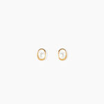 Boucles D'oreilles Puces Bastina Or Jaune Perle De Culture - Puces Femme | Marc Orian