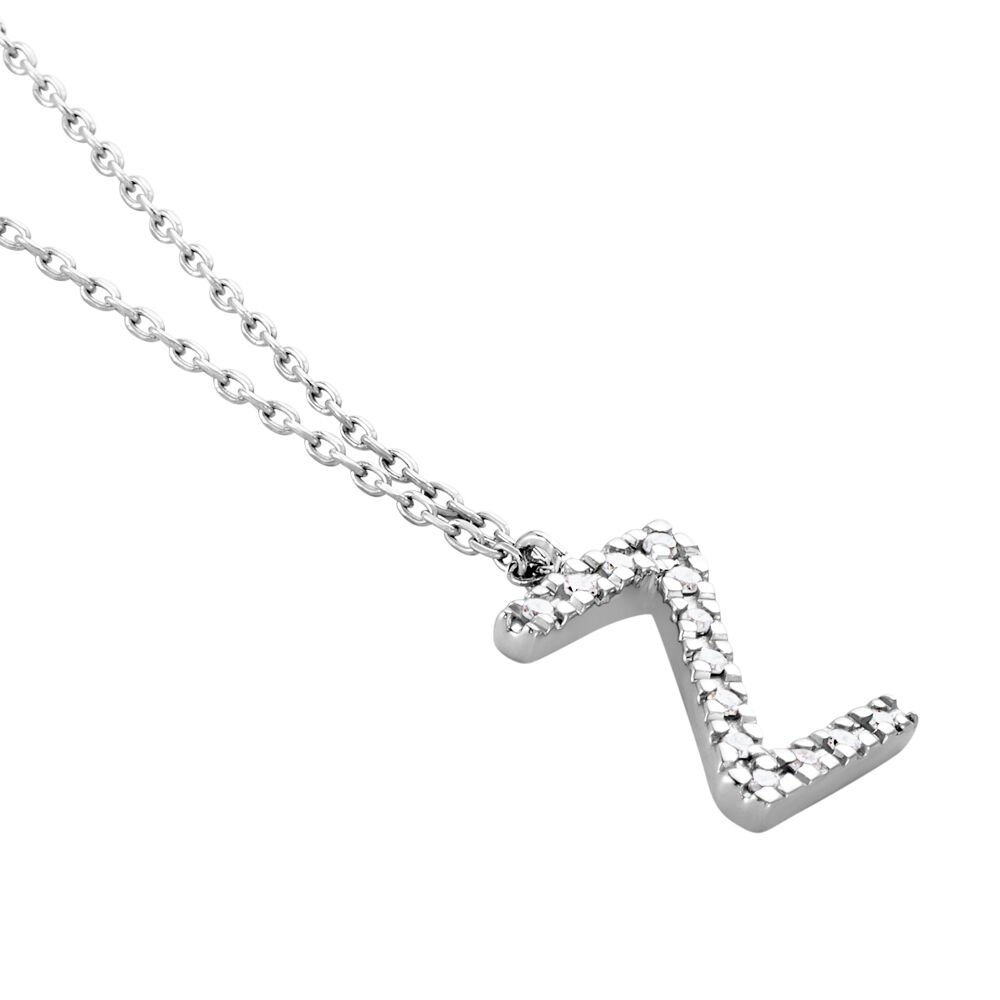 Collier Oran Or Blanc Diamant - Colliers avec pierres Femme | Marc Orian