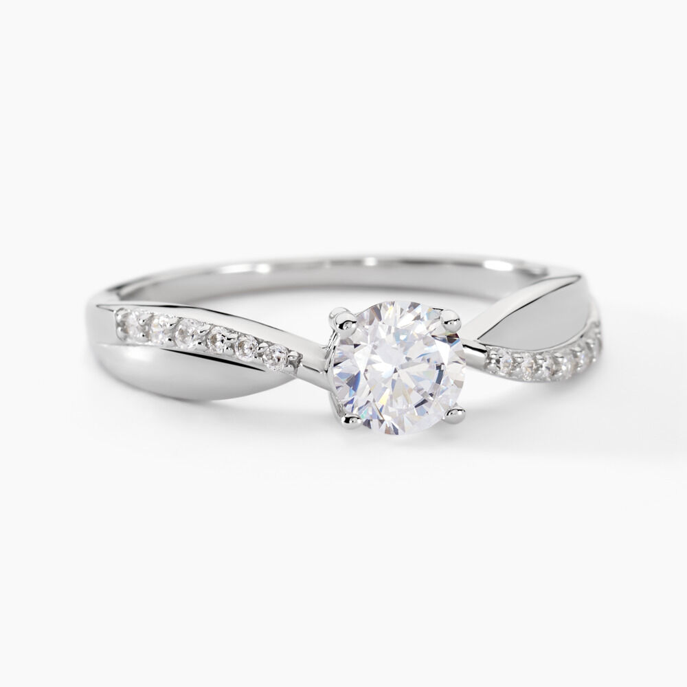 Bague Solitaire Doralicia Argent Blanc Oxyde De Zirconium - Solitaires Femme | Marc Orian