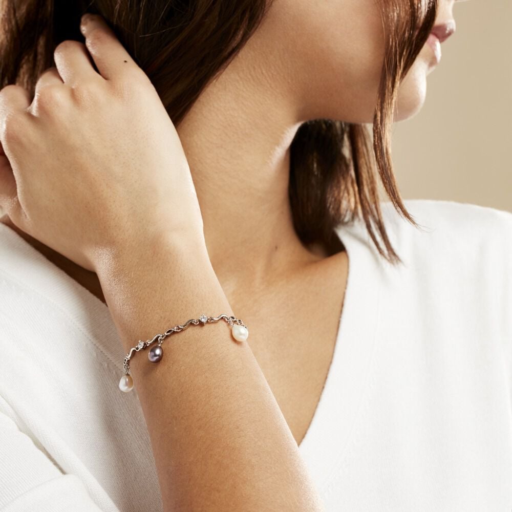 Bracelet Salomee Argent Blanc Perle De Culture - Bracelets chaînes Femme | Marc Orian