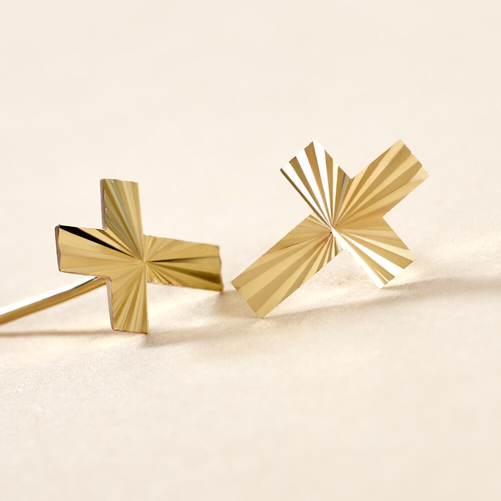 Boucles D'oreilles Puces Cristian Or Jaune - Puces Femme | Marc Orian