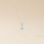 Collier Yrene Or Blanc Topaze - Colliers avec pierres Femme | Marc Orian