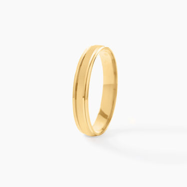 Alliance Mat Et Brillant Ruban Plat Or Jaune