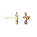Boucles D'oreilles Puces Hortense Or Jaune Citrine Améthyste Topaze - Puces Femme | Marc Orian