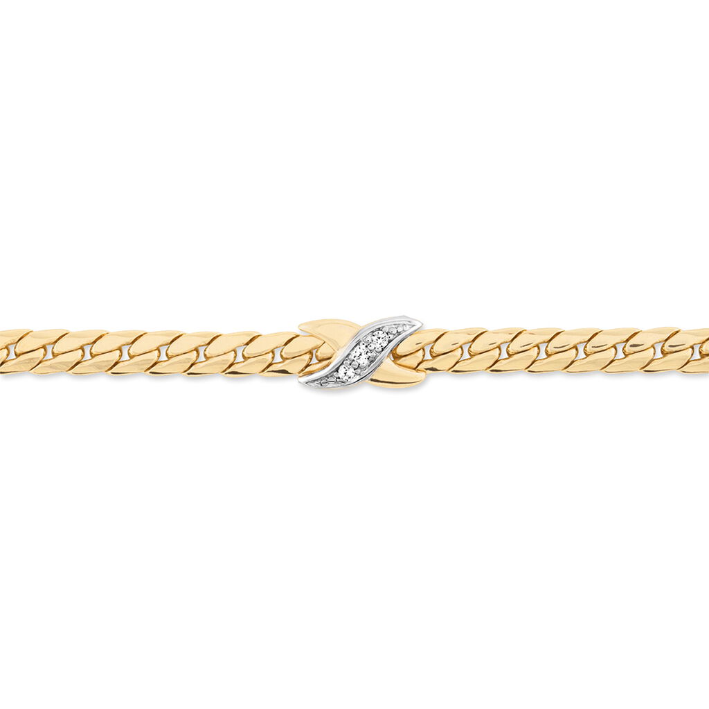 Bracelet Lamyae Plaqué Or Jaune Oxyde De Zirconium - Bracelets chaînes Femme | Marc Orian