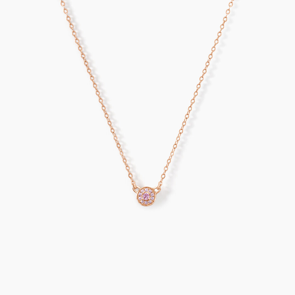 Collier Auxana Argent Rose Oxyde De Zirconium - Colliers avec pierres Femme | Marc Orian