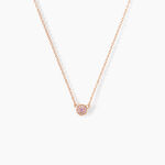 Collier Auxana Argent Rose Oxyde De Zirconium - Colliers avec pierres Femme | Marc Orian
