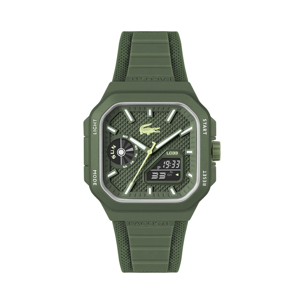 Montre Lacoste Lc33 Square Kaki - Montres &eacute;tanches Homme | Marc Orian