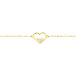 Bracelet Or Jaune Saponaire Oxydes De Zirconium - Bracelets cha&icirc;nes Enfant | Marc Orian